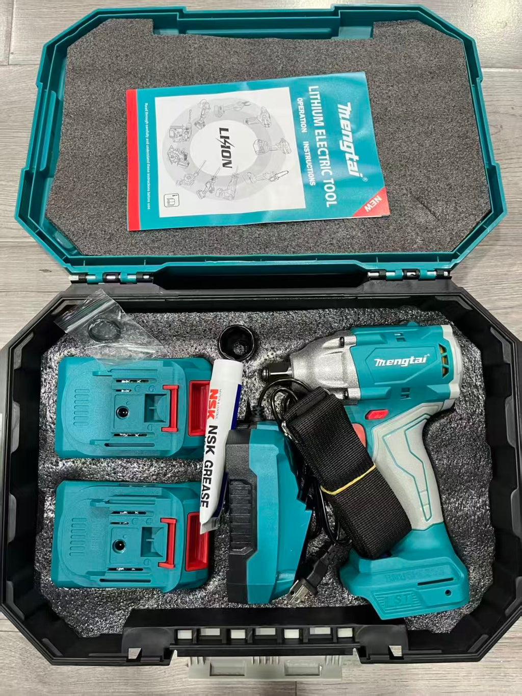 21V Cordless Impact Wrench with 500N.m Torque, High Power Brushless Motor, Electric Impact Gun for Car Tires and Construction