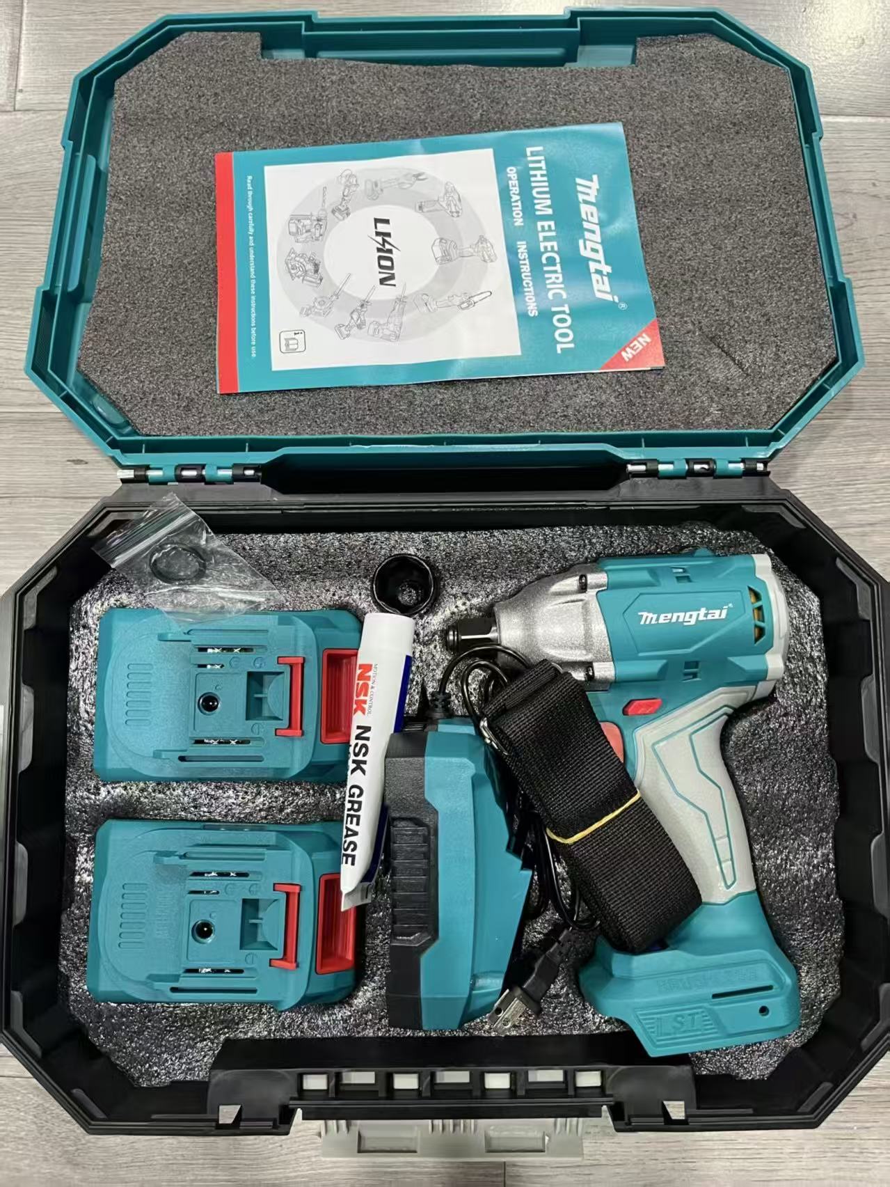 21V Cordless Impact Wrench with 500N.m Torque, High Power Brushless Motor, Electric Impact Gun for Car Tires and Construction