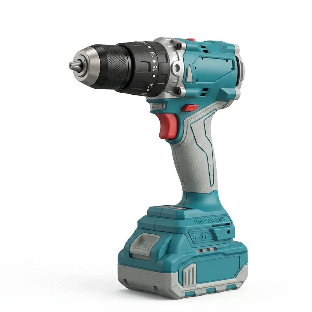Professional 21V Brushless Cordless Drill 13mm - High Torque Impact Power Tool for Industrial OEM/ODM Wholesale
