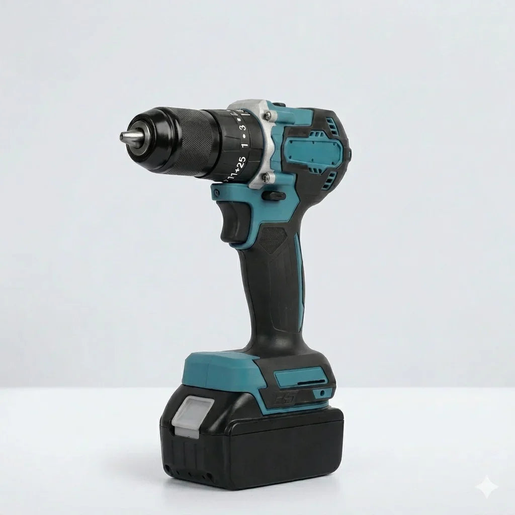 Professional 21V Brushless Impact Drill - 70N.m High Torque Cordless Hammer Drill with 13mm All-Metal Chuck
