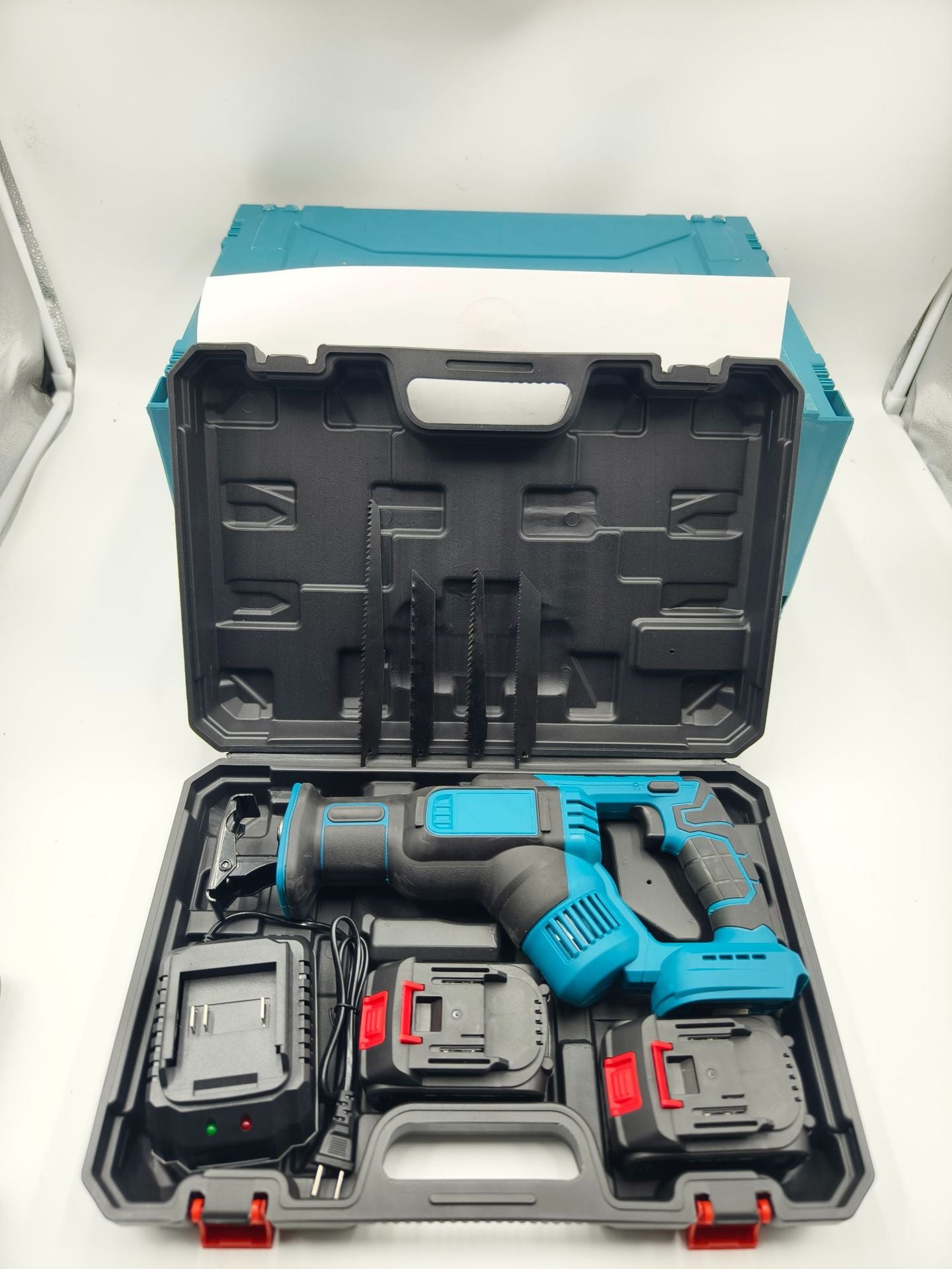 21V Cordless Reciprocating Saw, 10/50mm Cutting Depth, 25mm Stroke, Variable Speed